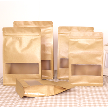 Zipper brown kraft paper bags for dry cargo